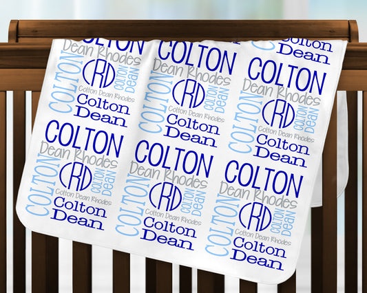 Personalized Baby Blanket - Newborn Swaddle Blanket