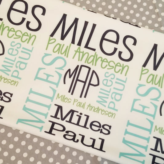 Personalized Name Blanket - Classic Design - The Miles
