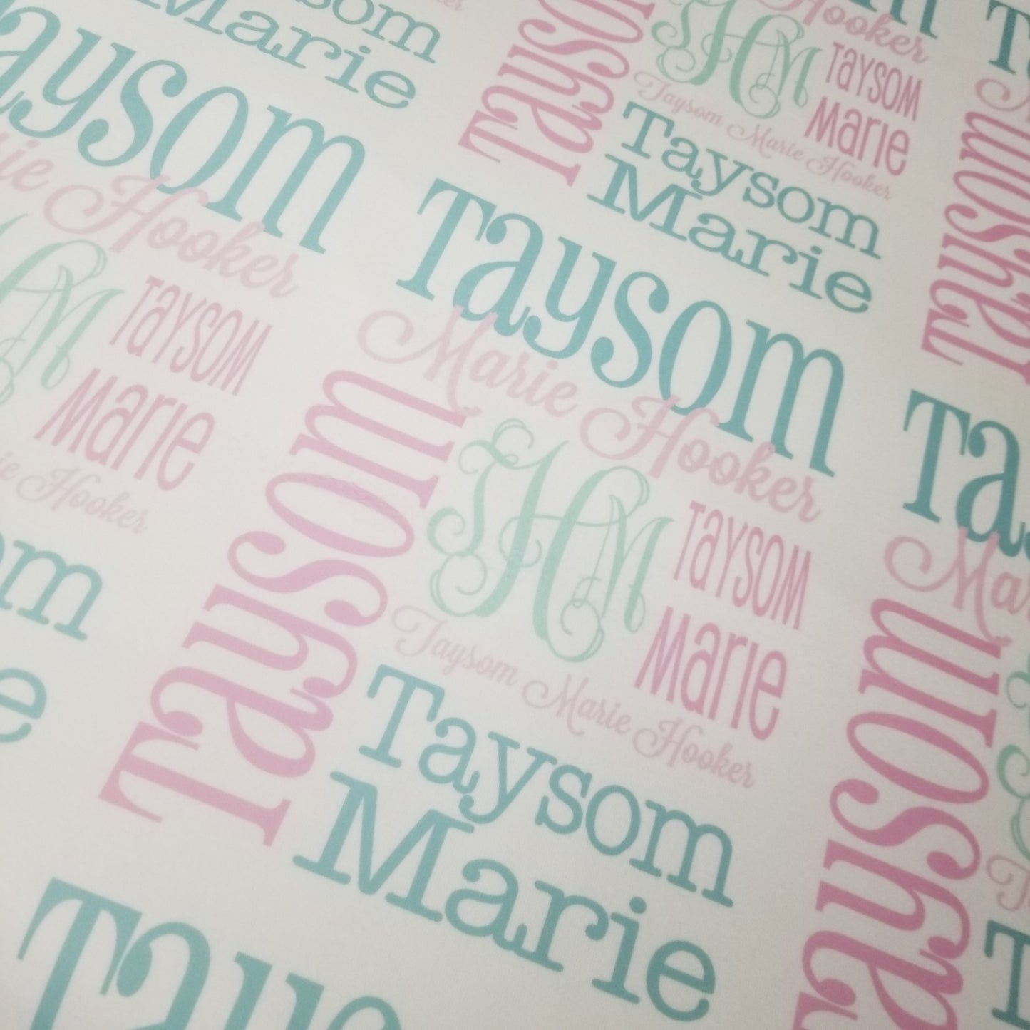 Personalized Baby Name Blanket - Classic design - The Owen Olivia