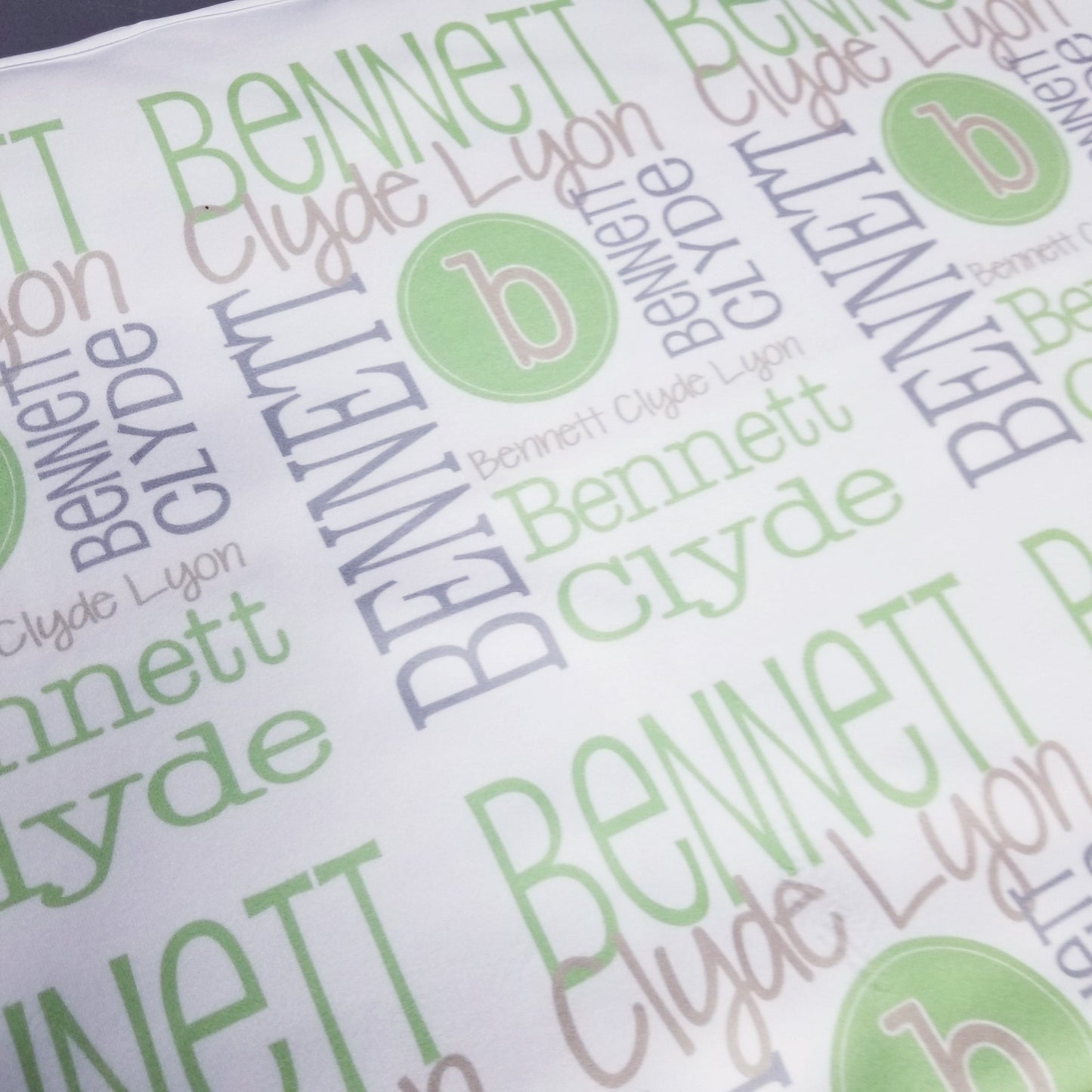 Personalized Baby Name Blanket - Circle Initial Design