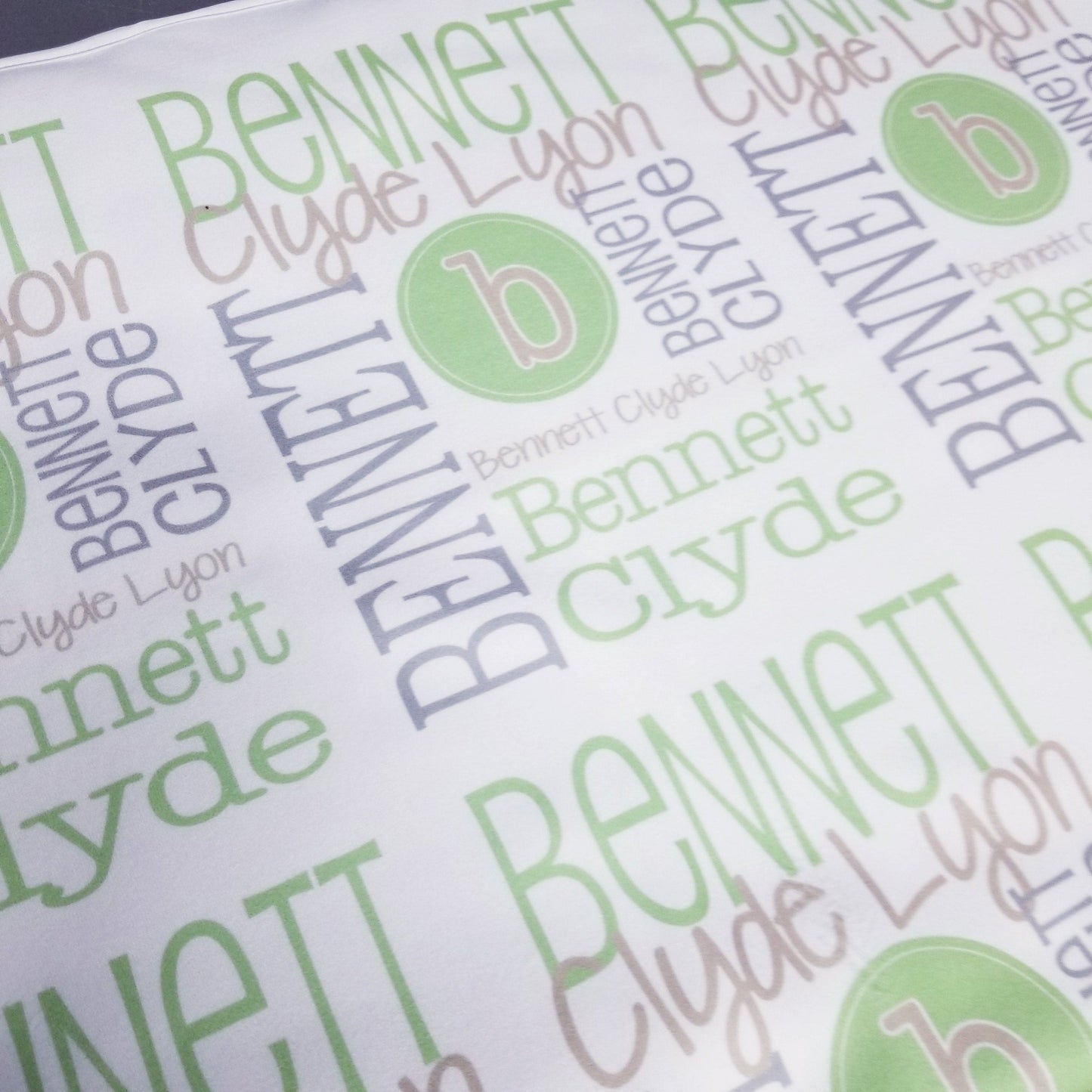 Personalized Baby Name Blanket - Circle Initial Design