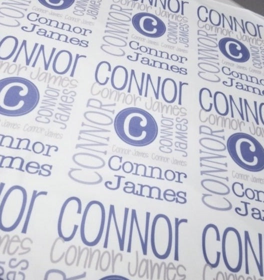 Personalized Baby Name Blanket - Circle Initial Design