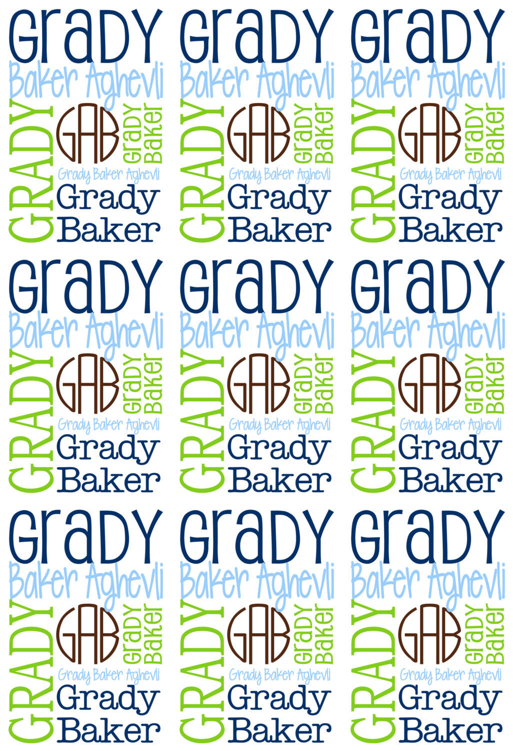 Personalized Baby Name Blanket - Classic Design - The Zander