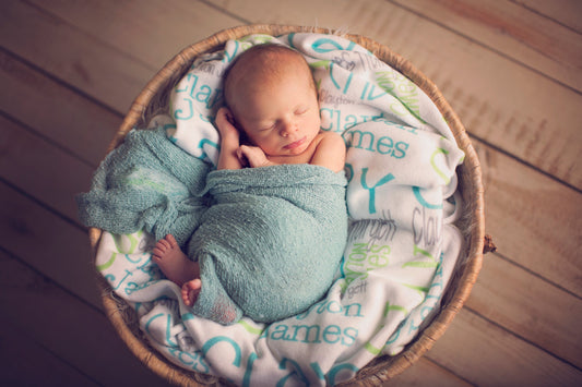 Personalized Baby Name Blanket - Classic Design - The Clayton