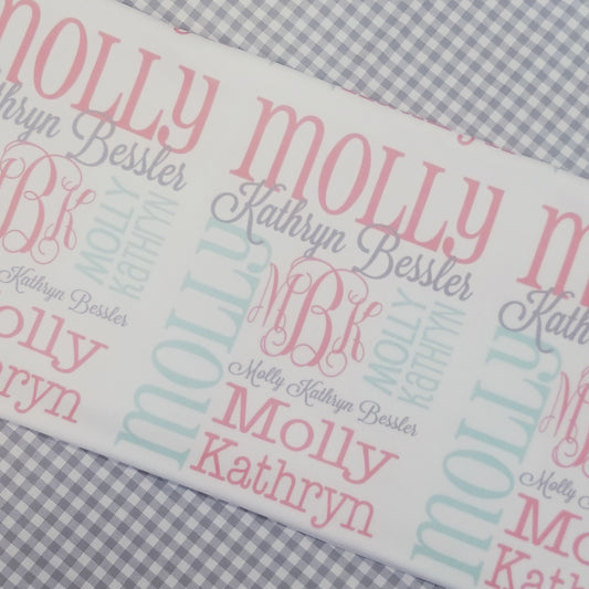 Personalized Baby Name Blanket - Classic Design - The Molly