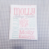 Personalized Baby Name Blanket - Classic Design - The Molly