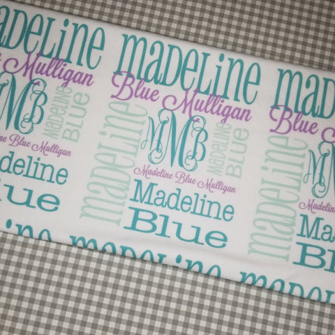Personalized Baby Name Blanket - Classic Design - The Madeline