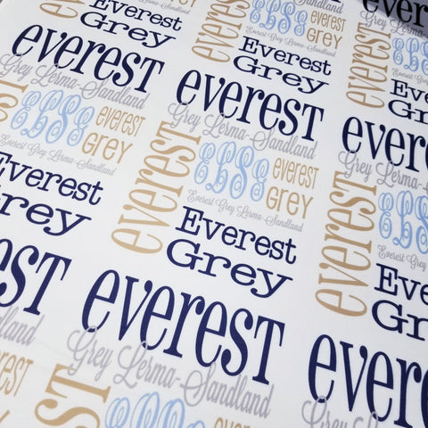Personalized Baby Name Blanket - Classic Design - The Everest