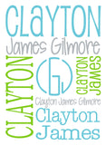 Personalized Baby Name Blanket - Classic Design - The Clayton