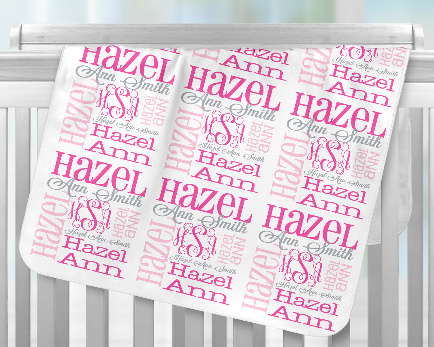 Personalized Baby Name Blanket - Classic Design - The Anna