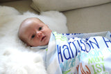 Personalized Baby Name Blanket - Classic Design - The Harrison