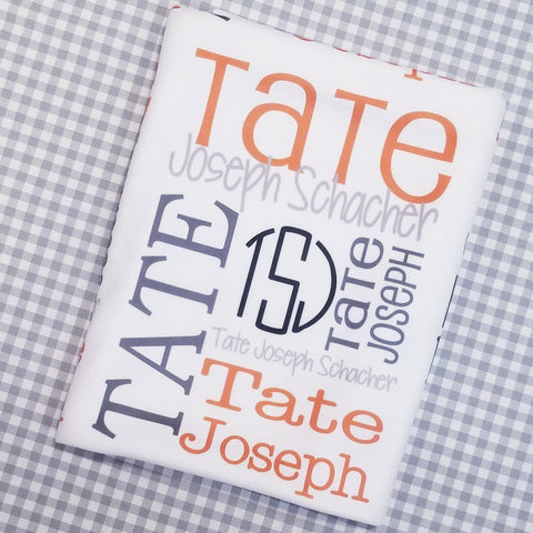 Personalized Baby Name Blanket - Classic Design - The Tate