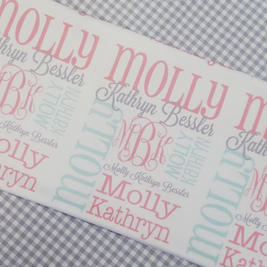 Personalized Baby Name Blanket - Classic Design - The Molly